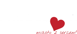panorama miasta z napisem Lubaczów miasto z sercem