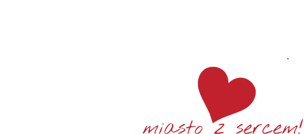 szkic panoramy miasta Lubaczów z napisem lubaczów miasto z sercem