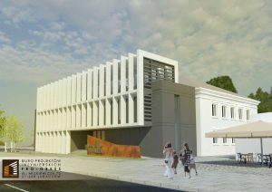 Wizualizacja Miejskiego Domu Kultury w Lubaczowie po przebudowie